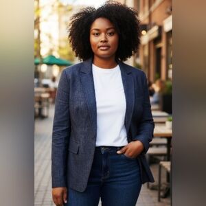 Michael Kors Dark Blue Women's Blazer 18 W